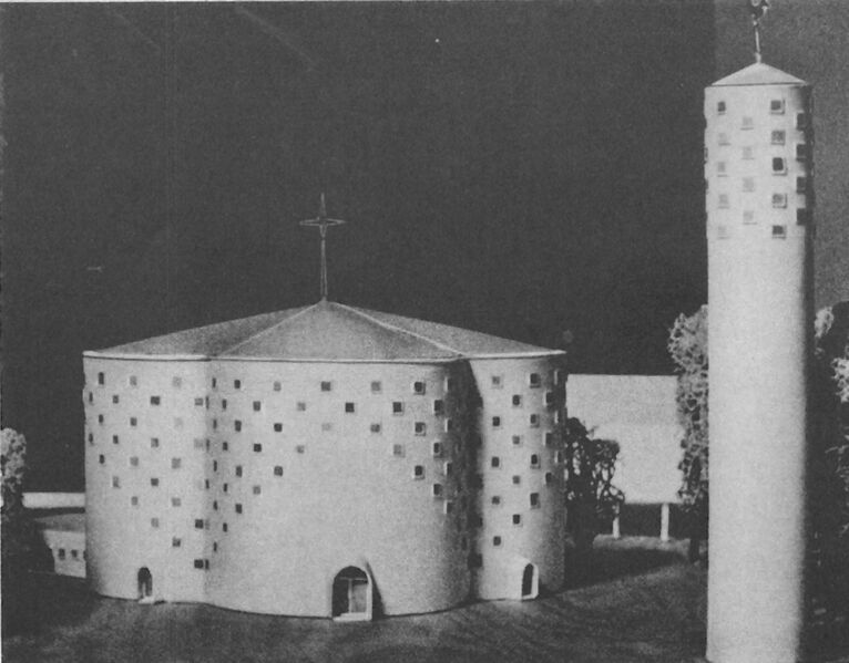 Datei:St.Franziskus, Außenansicht 1960.jpg